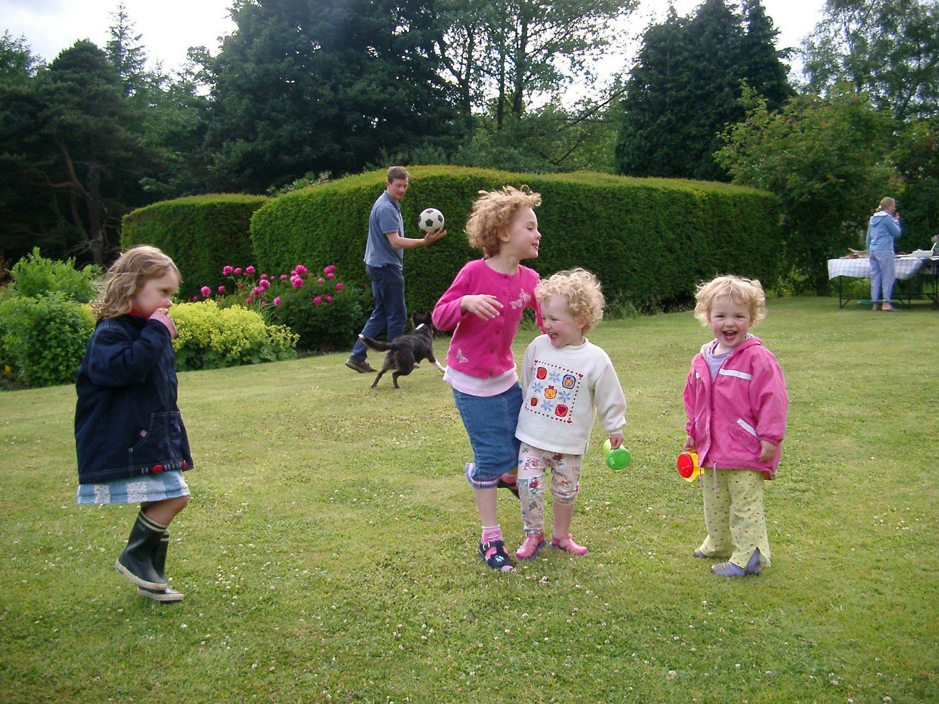 Children playing in the walled garden