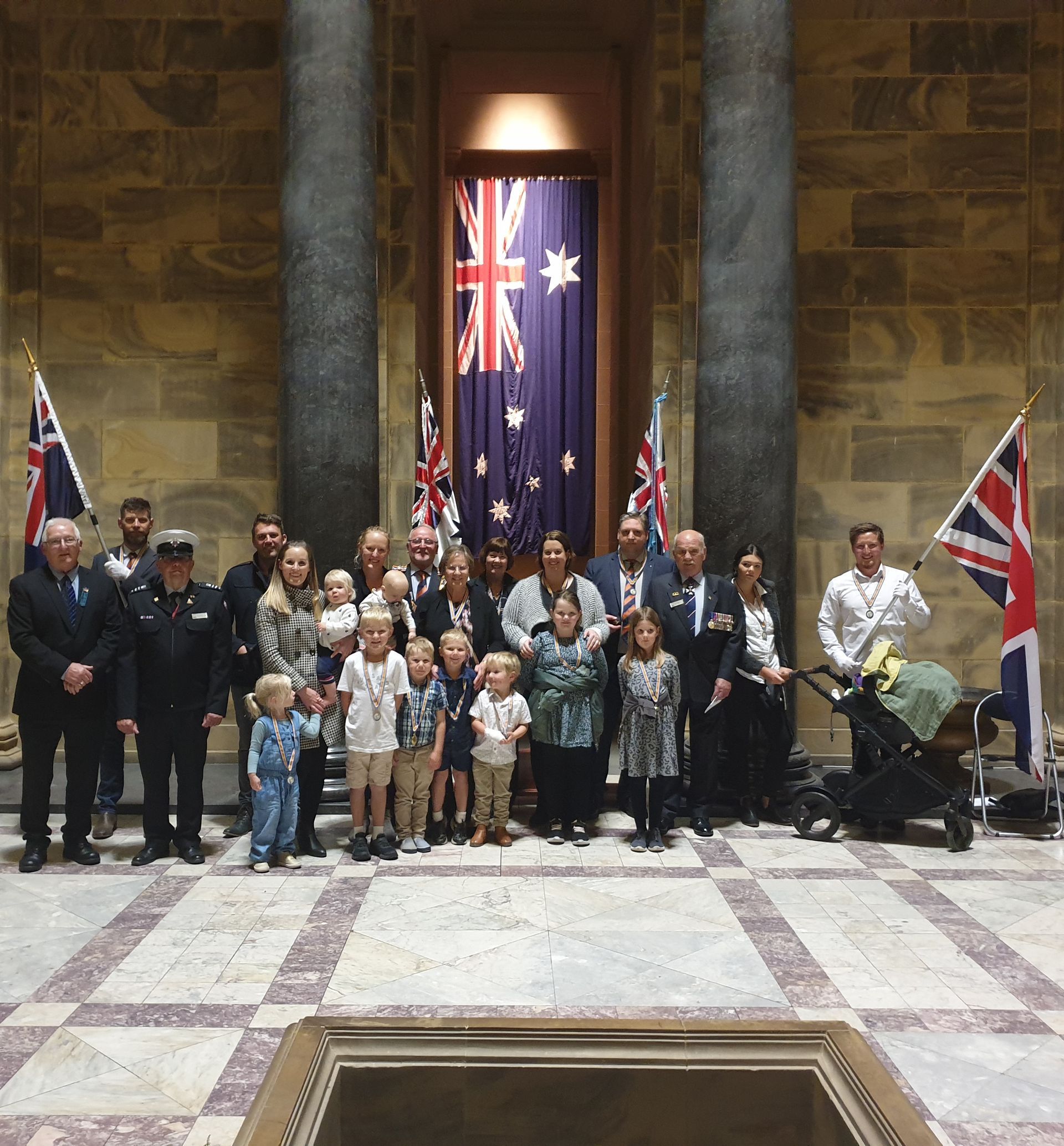 LOIV at the Shrine, Melbourne, with Shrine officials