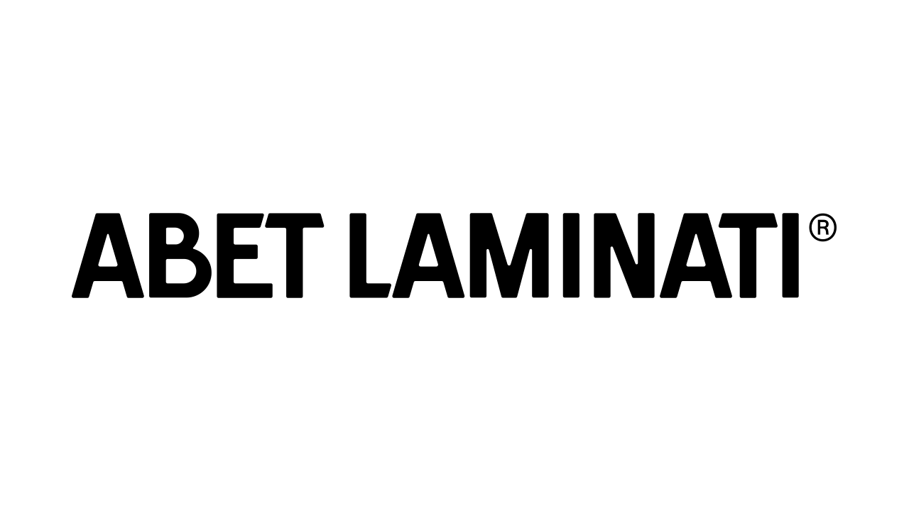 Logo for ABET Laminati, a brand name in black sans-serif font on a white background.