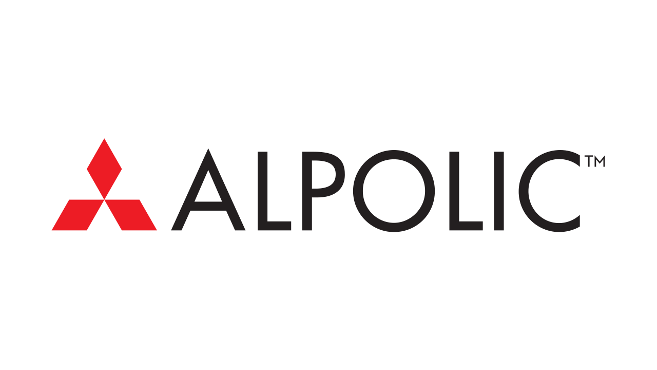 Logo for ALPOLIC, featuring a red triangular emblem and the text "ALPOLIC™".