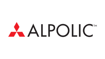 Logo for ALPOLIC, featuring a red triangular emblem and the text "ALPOLIC™".