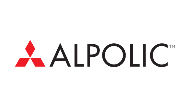 Logo for ALPOLIC, featuring a red triangular emblem and the text "ALPOLIC™".
