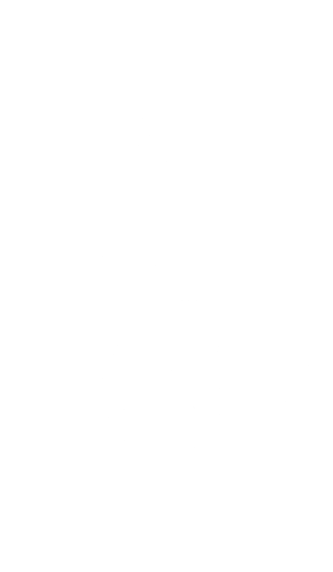 A white schematic of a building with arrows pointing at it.