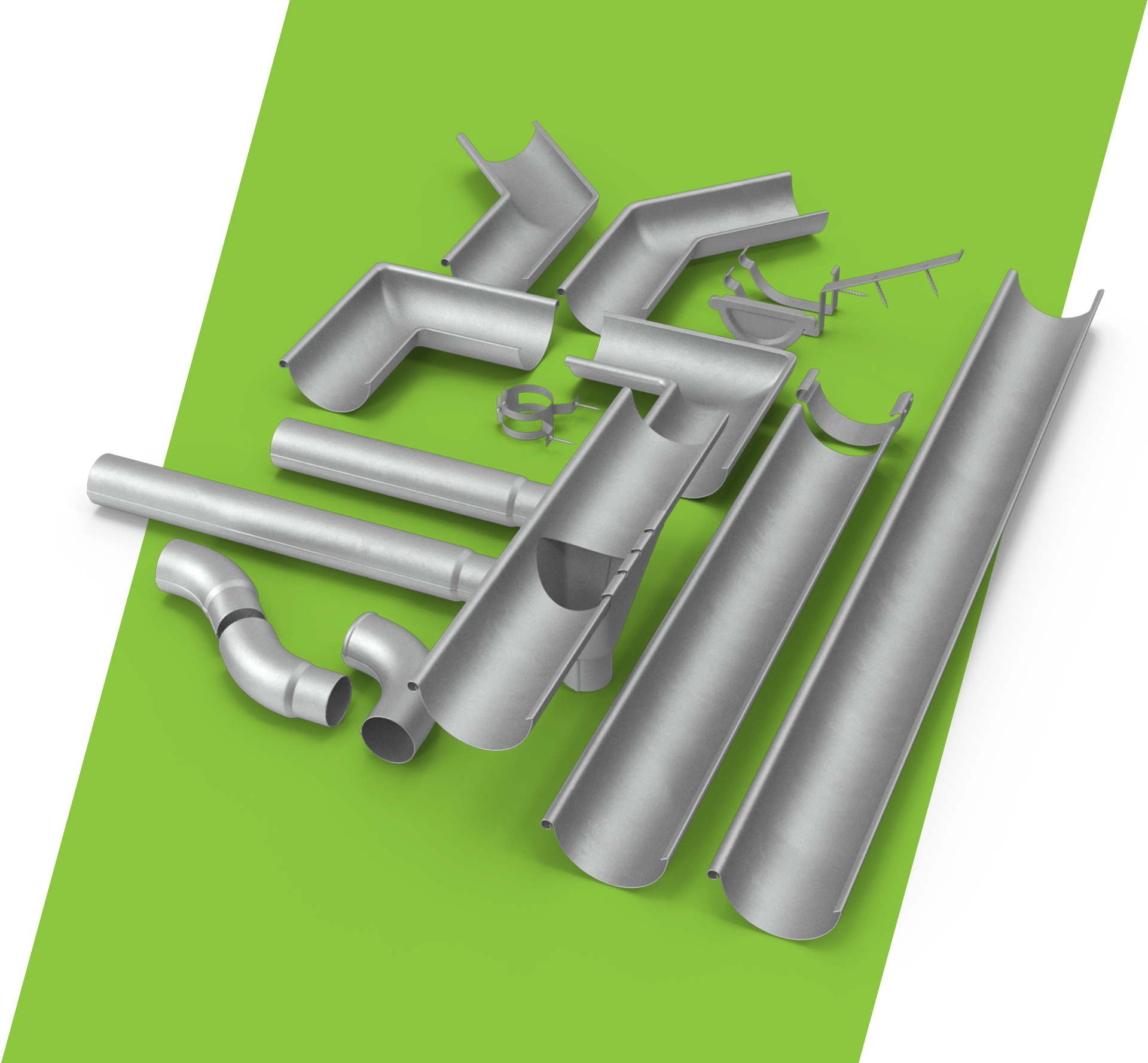 Gutters, Downspouts & Accessories