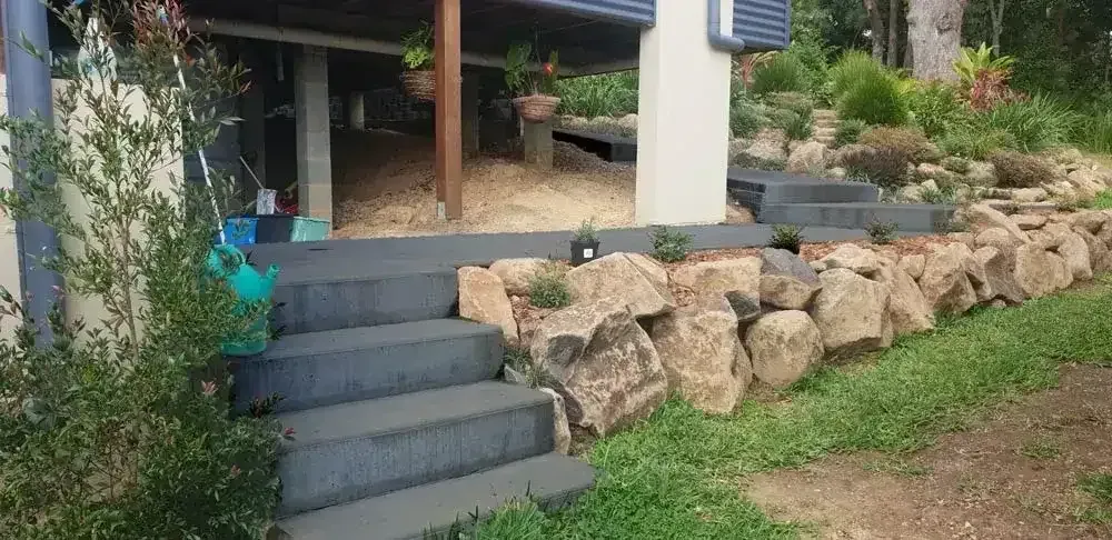 Concrete steps outside house — Concreter in Wollongbar, NSW