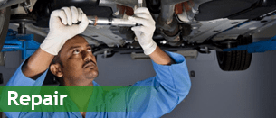 Man Working under Car - Auto Repair