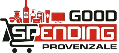 Un'icona a forma di bicchiere da cocktail rosso accanto alla scritta rossa 