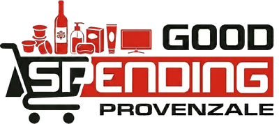 Un'icona a forma di bicchiere da cocktail rosso accanto alla scritta rossa 