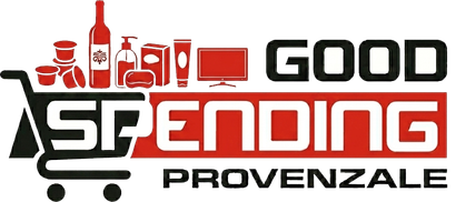 Un'icona a forma di bicchiere da cocktail rosso accanto alla scritta rossa 