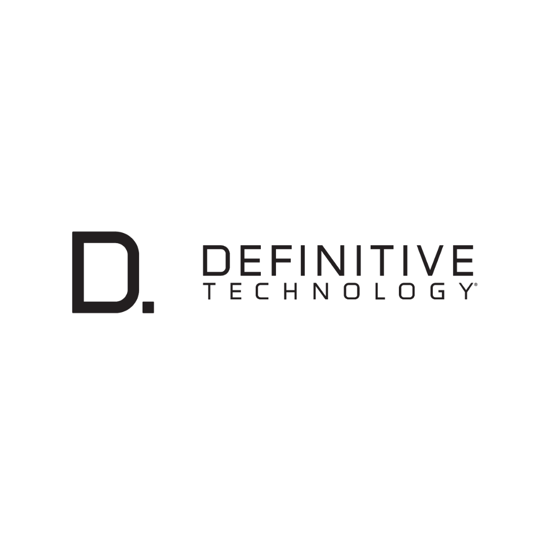 It is a logo for a company called definitive technology.
