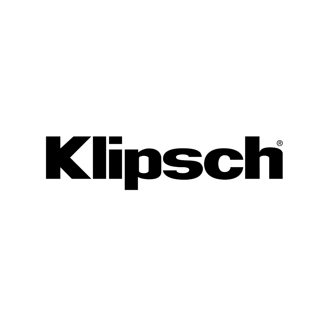 The klipsch logo is black and white on a white background.