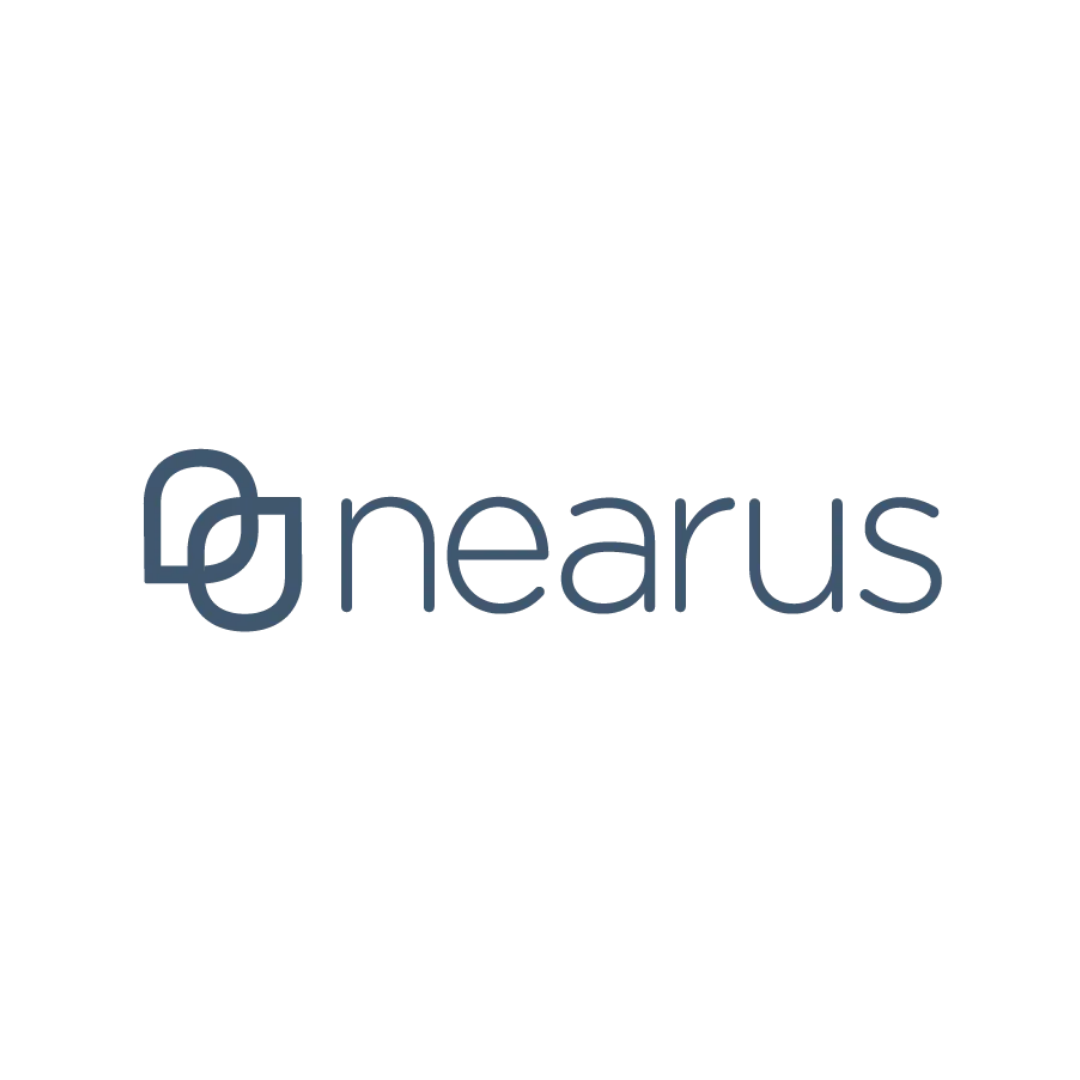 The logo for nearus is on a white background.