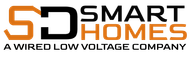 The logo for smart homes is a wired low voltage company.