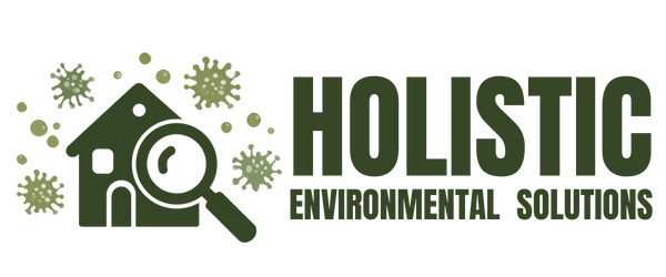 Logo: House with magnifying glass, surrounded by virus-like shapes, and the text "HOLISTIC ENVIRONMENTAL SOLUTIONS."