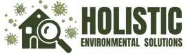 Logo of a house being examined by a magnifying glass, with the word 