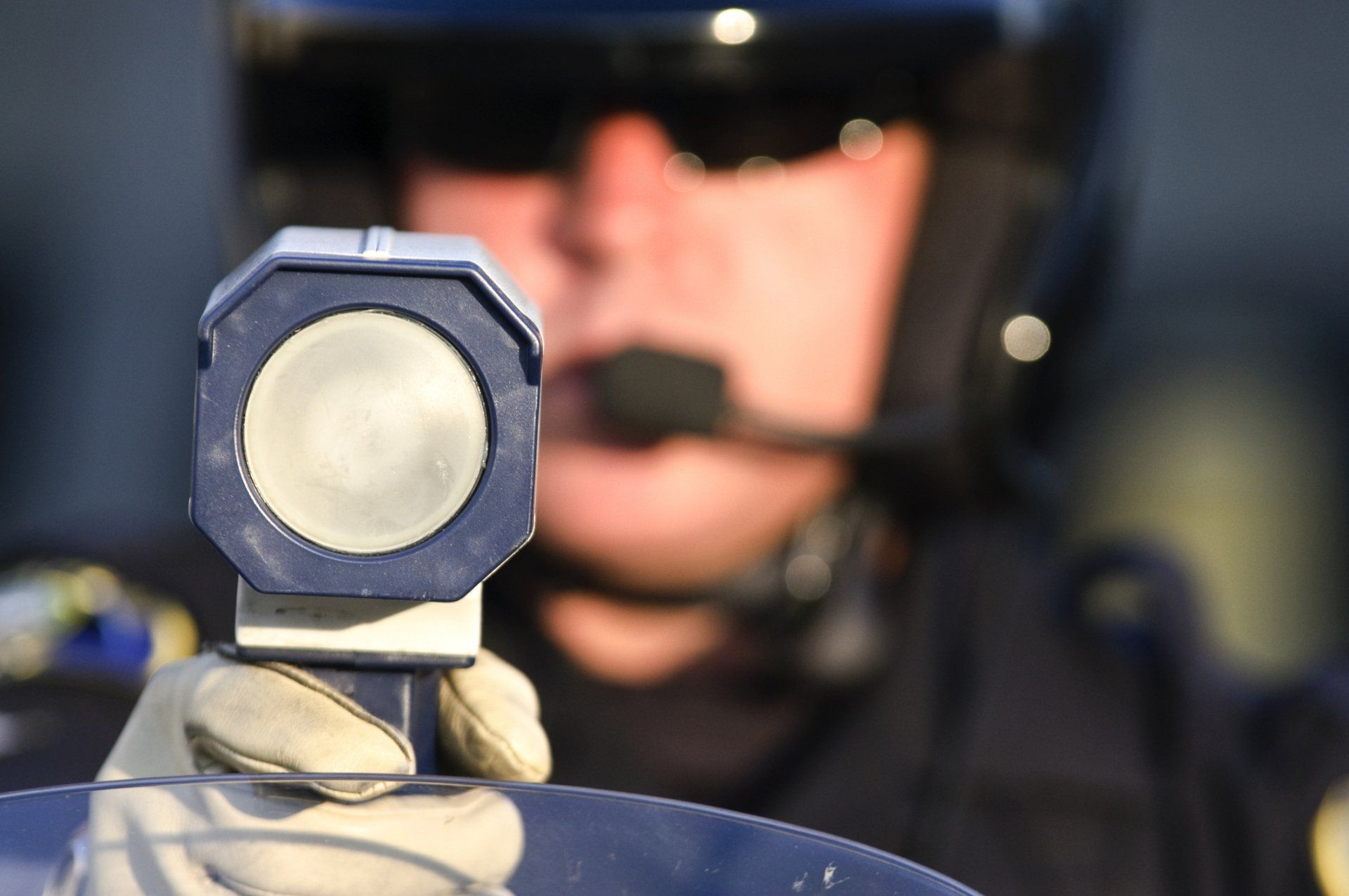 cop with radar gun