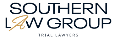 The logo for the southern law group trial lawyers.