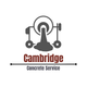 Logo: Gray concrete mixer pouring concrete. Text: 