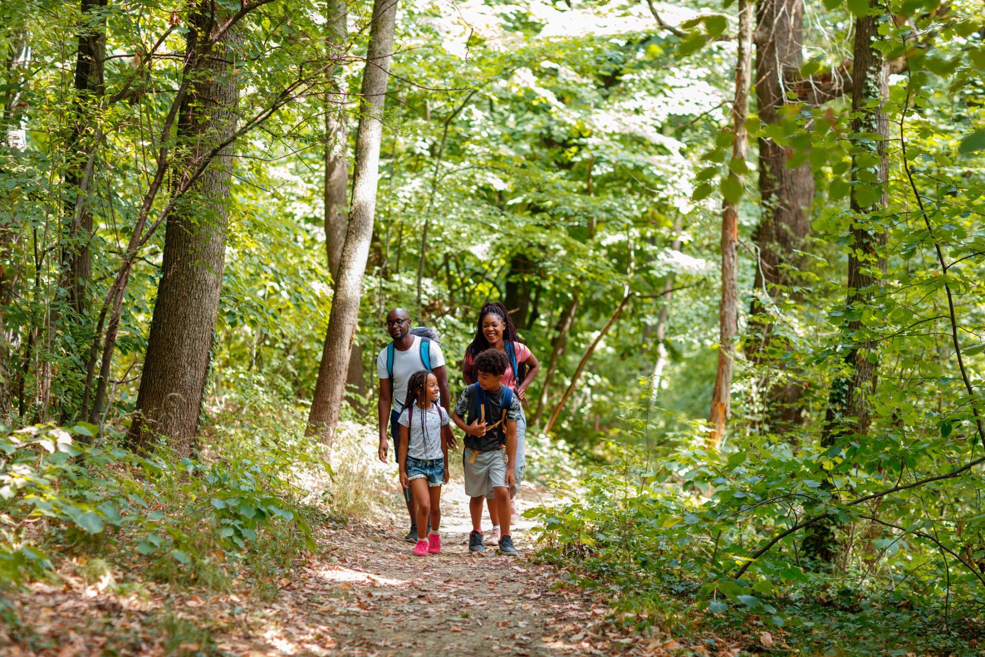 family hiking