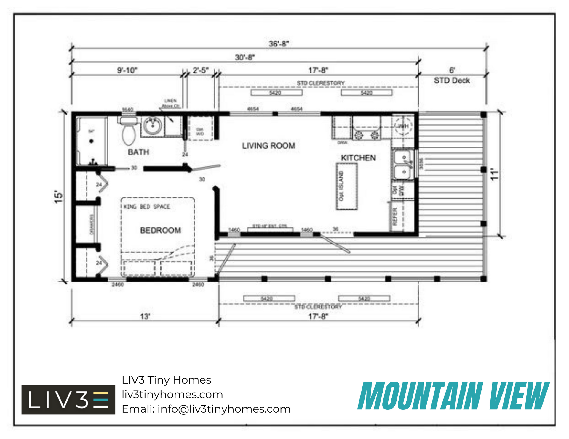 A black and white floor plan of a mountain view house