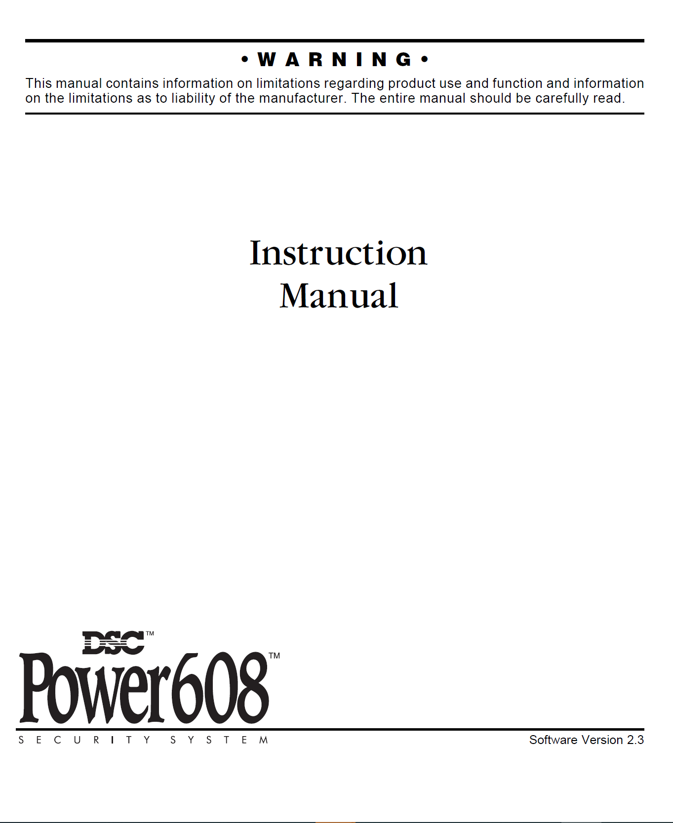 DSC Power 608 Series