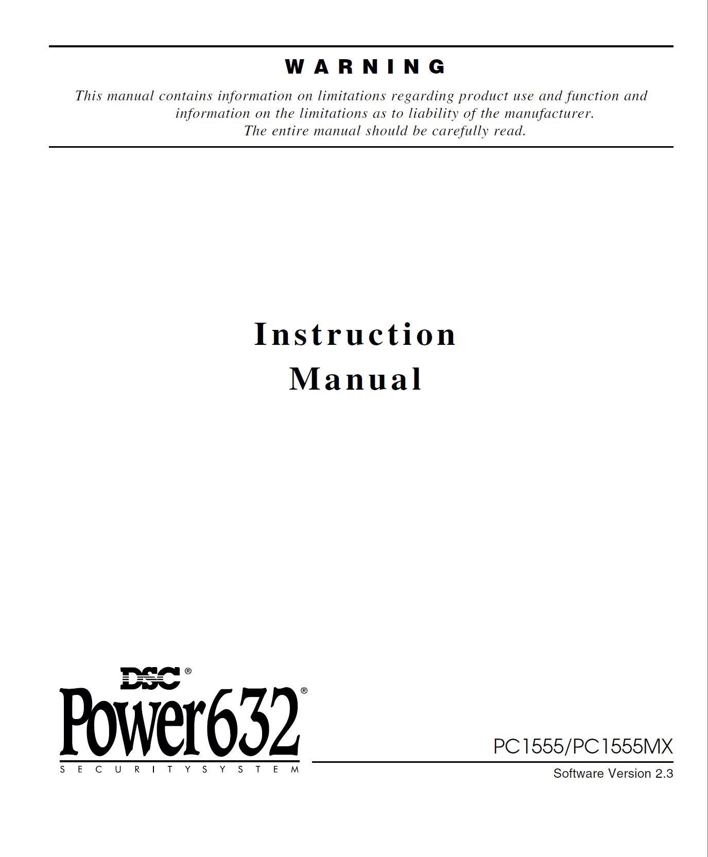 Power 632 Manual