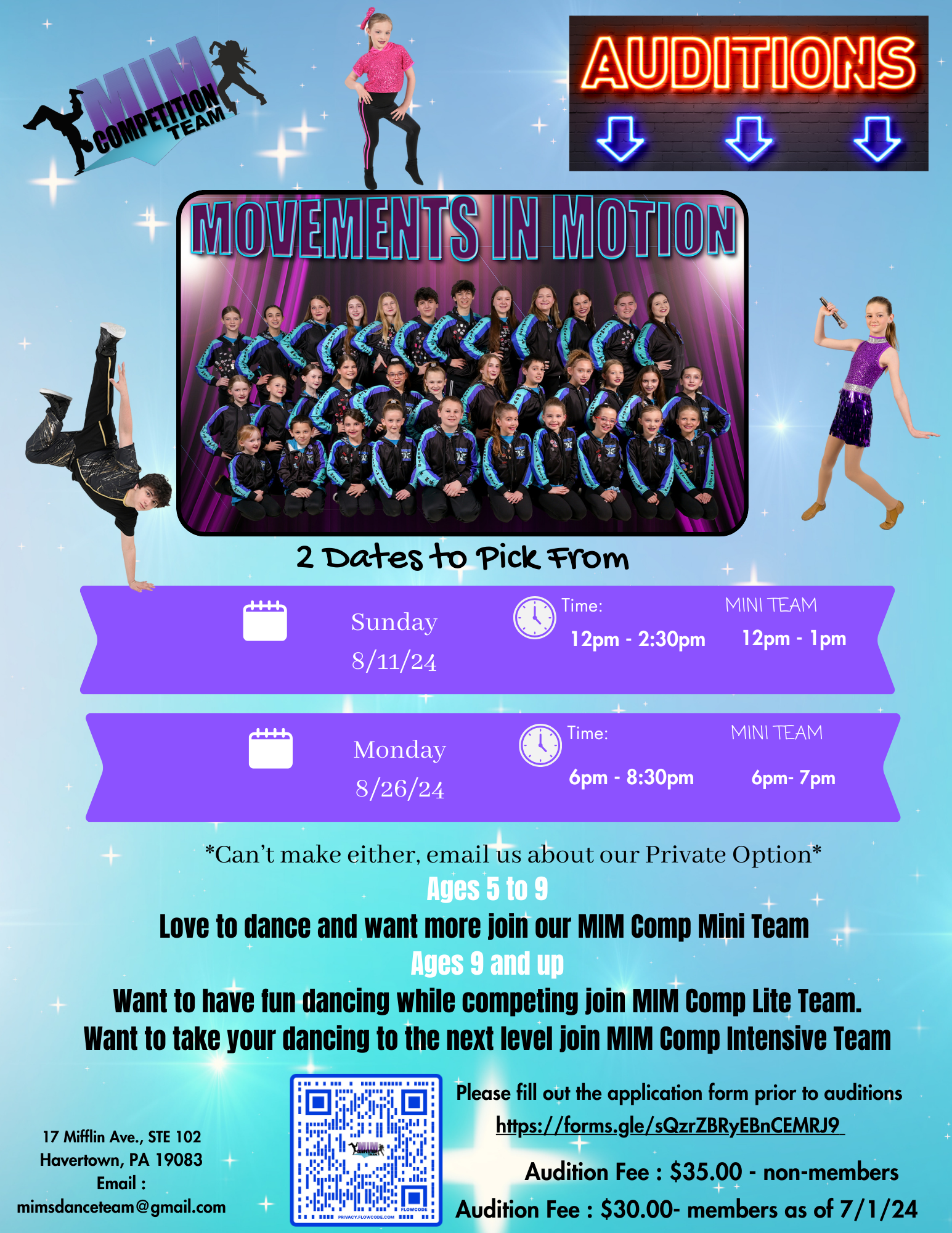 MIM Competition Requirements — Havertown, PA — Movements in Motion