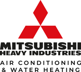 Mitsubishi heavy industries air conditioning and water heating logo