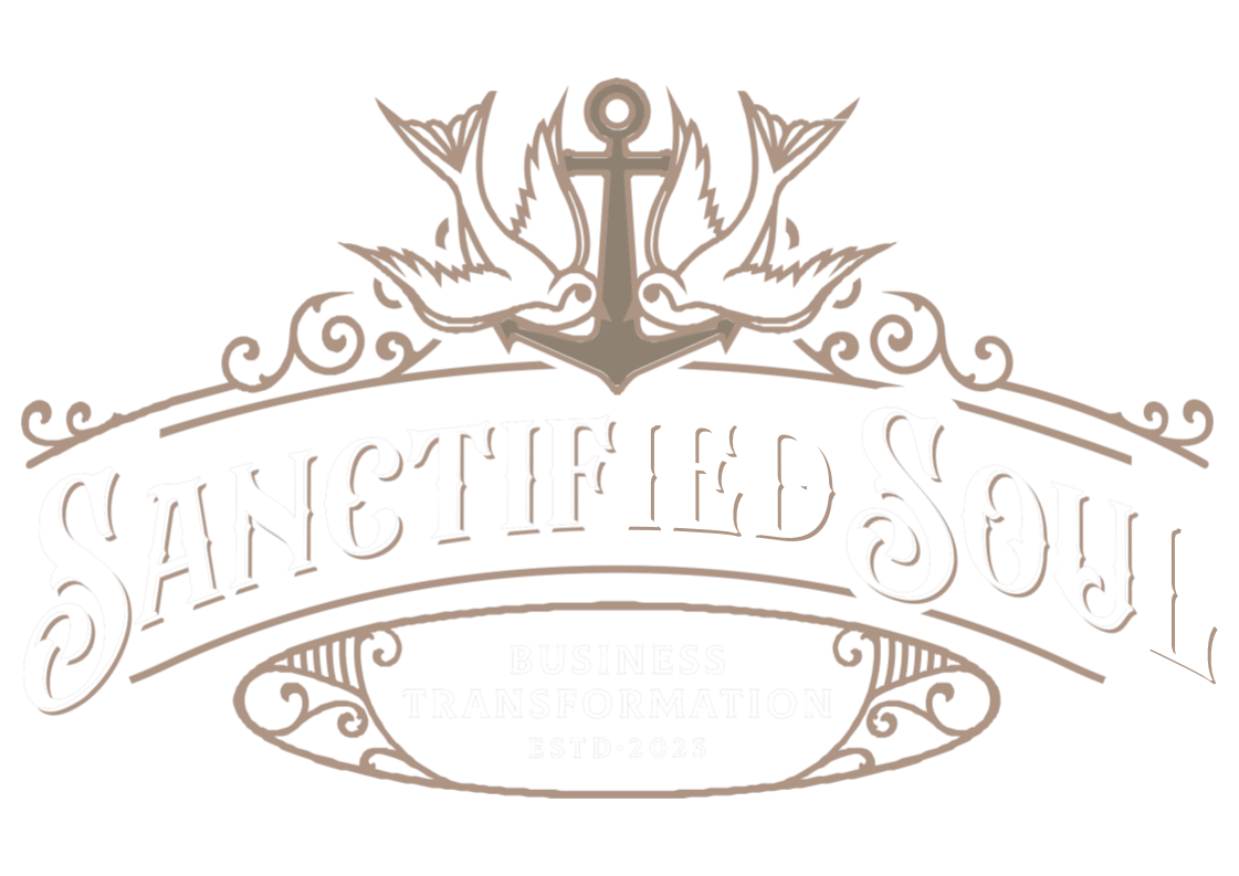 Sanctified Soul Business Transformation white logo Lancaster PA