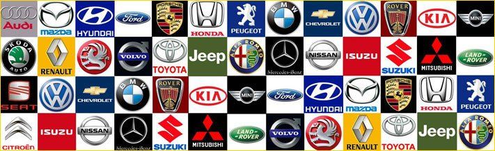 Car key brand logos