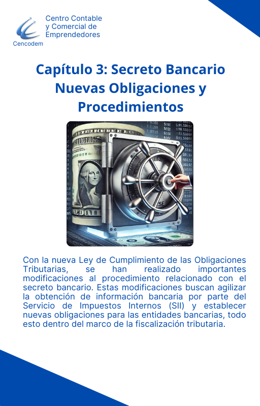 A brochure in spanish titled capitulo 3 secreto bancario nuevas obligaciones y procedimientos