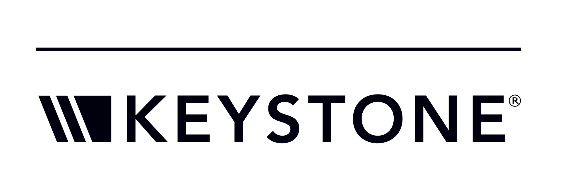 A black and white logo for keystone on a white background.