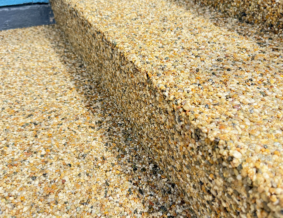 resin rock installation