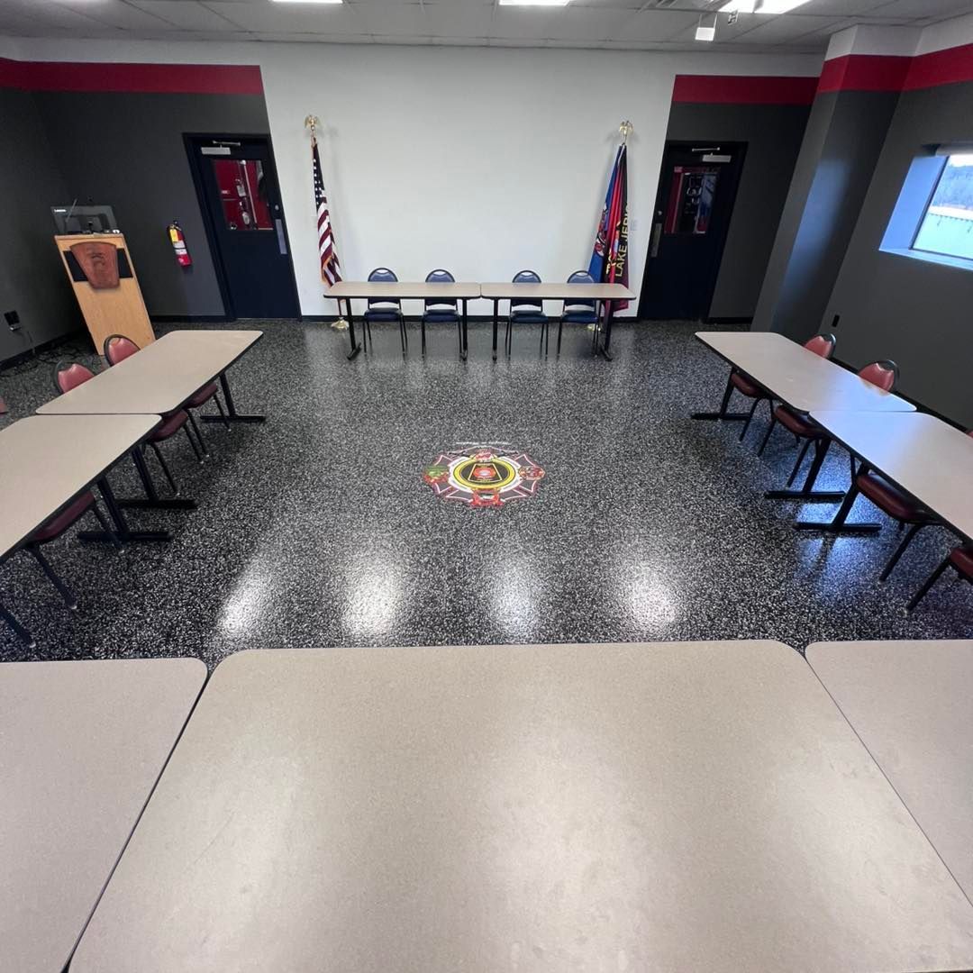 commercial flake flooring