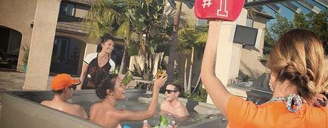 Group of People in Hot Tub — Kihei, HI — Maui Pool and Spa Supplies