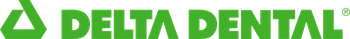 Delta Dental logo with a green triangle and the words "DELTA DENTAL" in green.