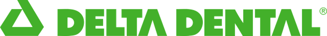 Delta Dental logo with a green triangle and the words "DELTA DENTAL" in green.