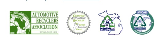 A group of logos including one for the automotive recyclers association