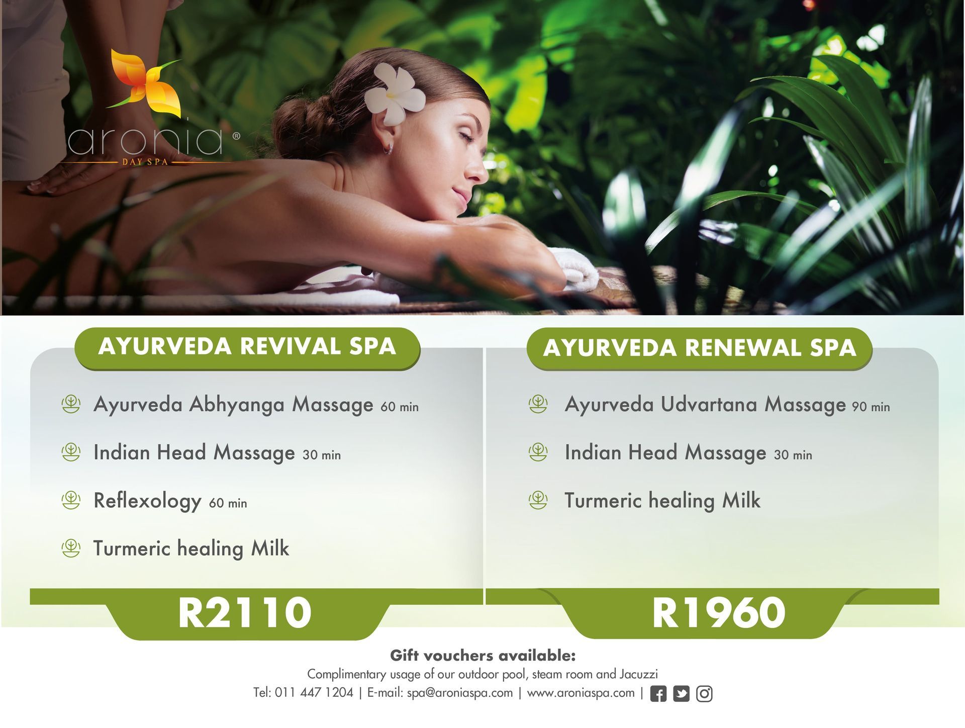 Aronia Day Spa Ayurveda spa treatments