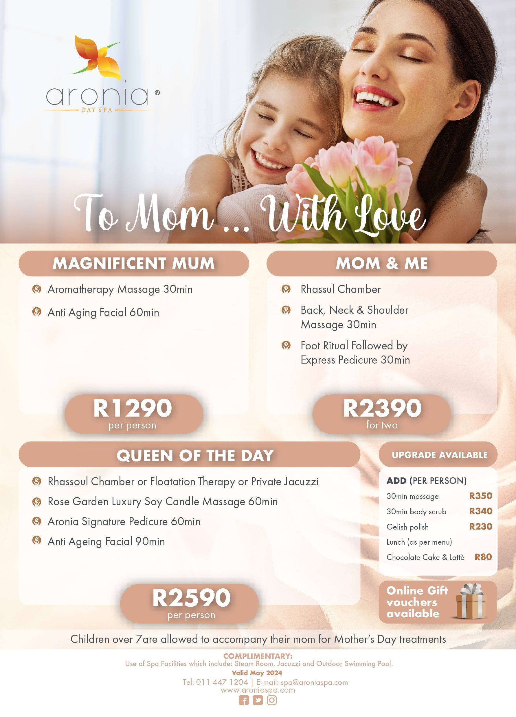 day Spa mothers day promo