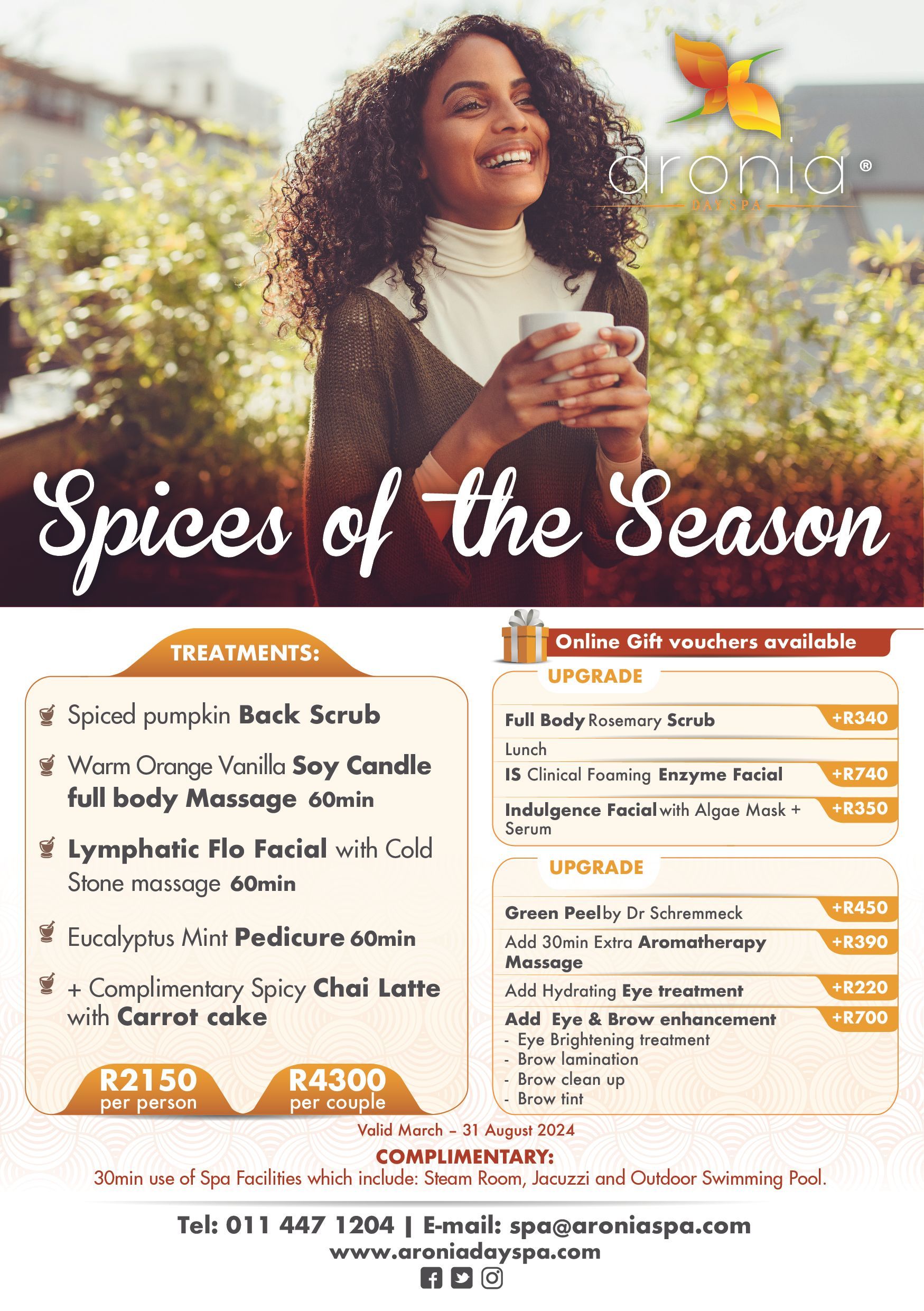 day spa promotions special offer spices of the season promotions