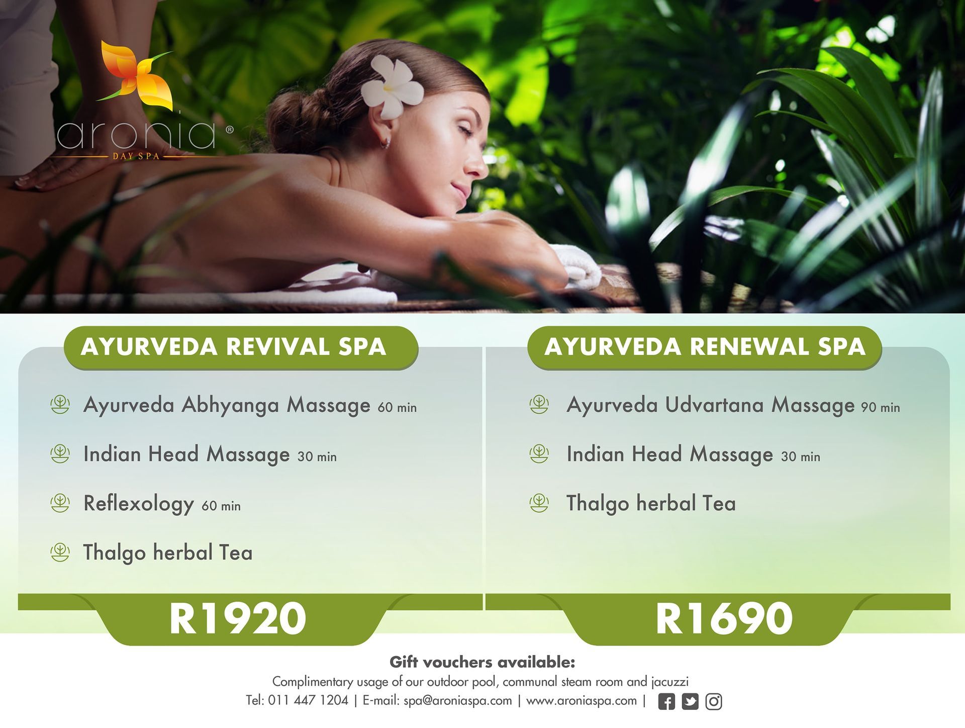 aronia spa packages johannesburg