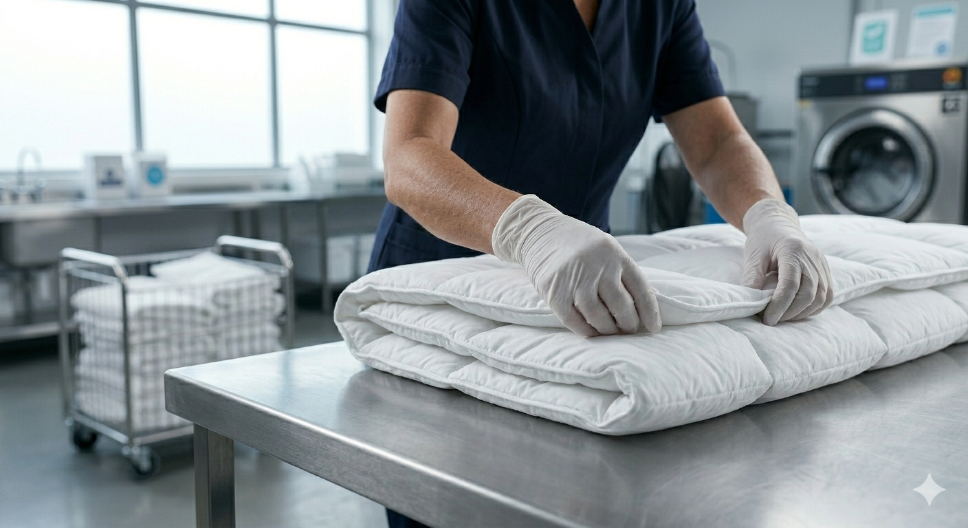 The inside of a moving truck filled with boxes and blankets.