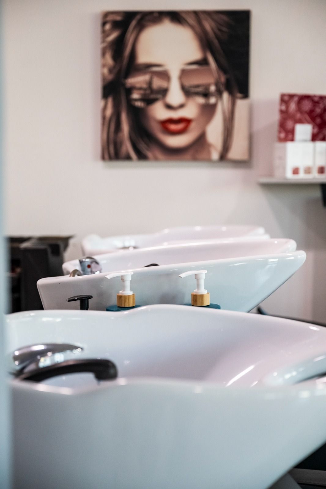 Lavandini bianchi da salone, ritratto sulla parete.