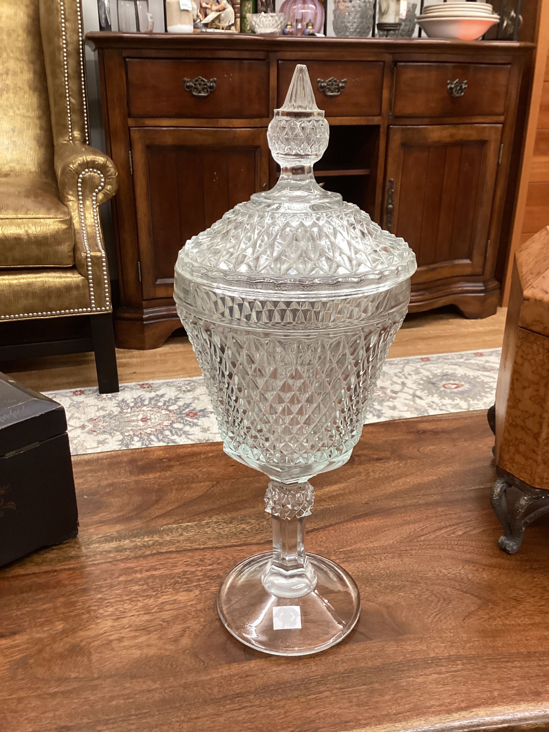 Vintage Diamond Point Compote