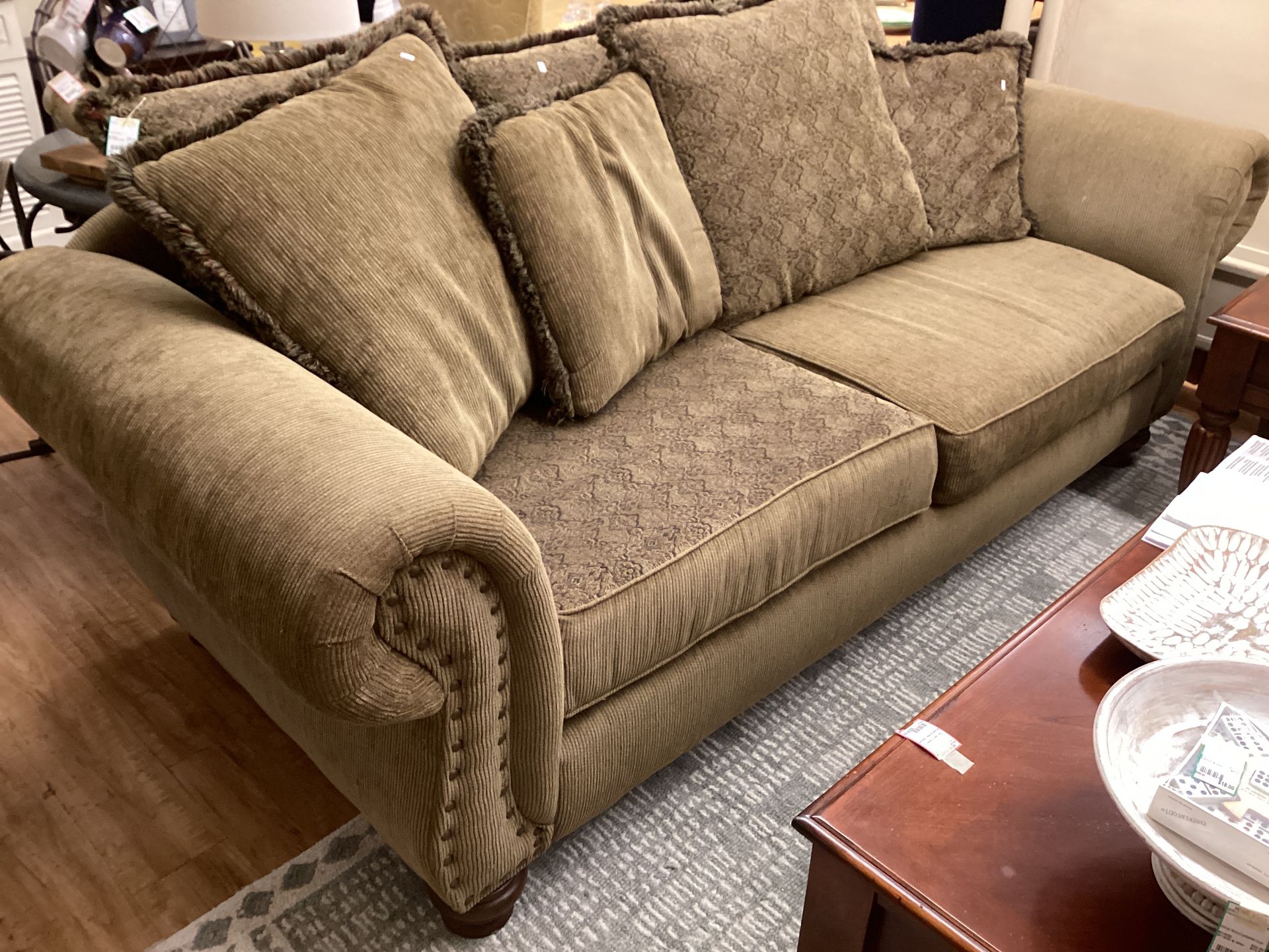 Brown Sofa Reversible Cushions