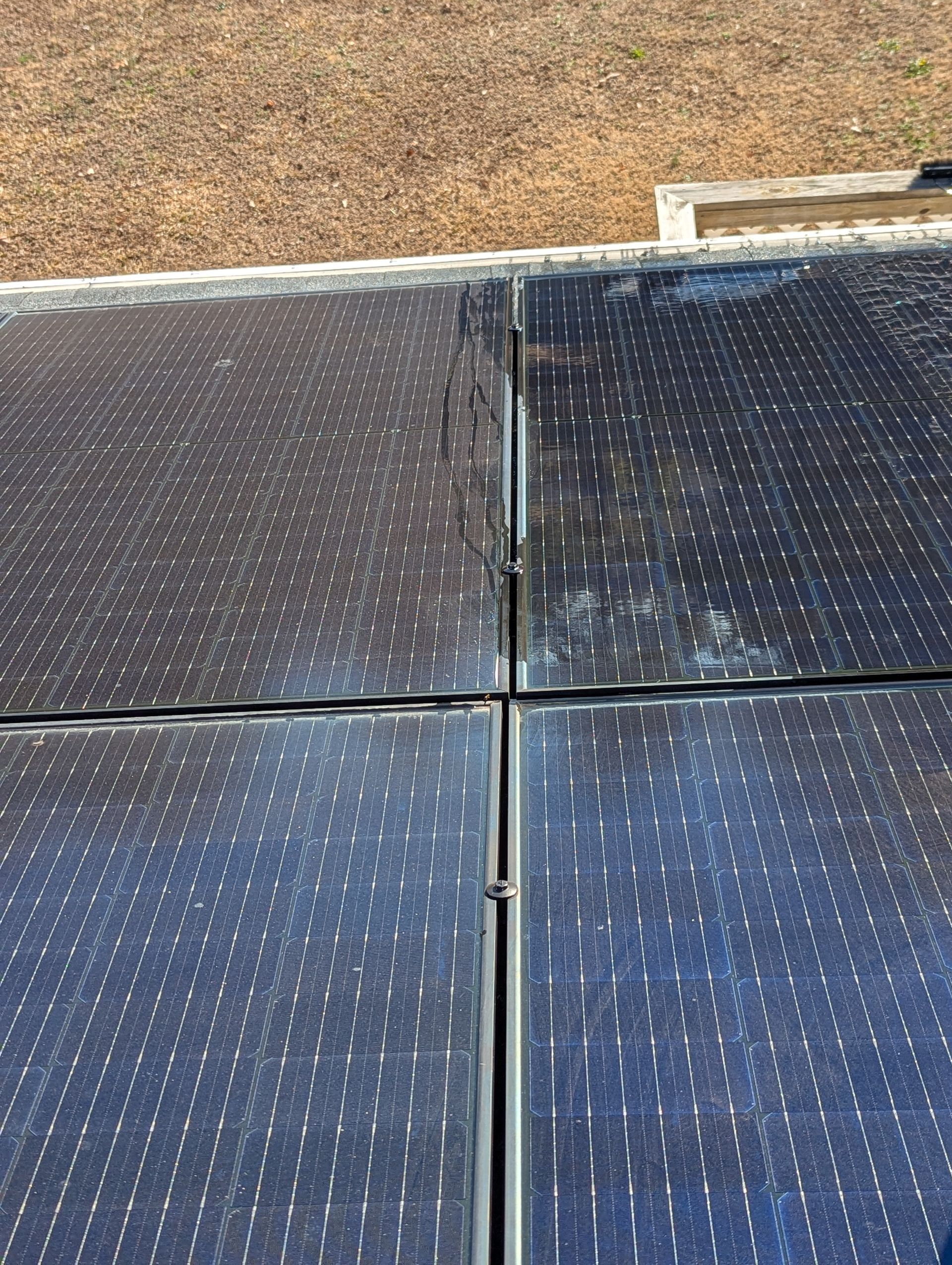 cleaning roof top solar panels