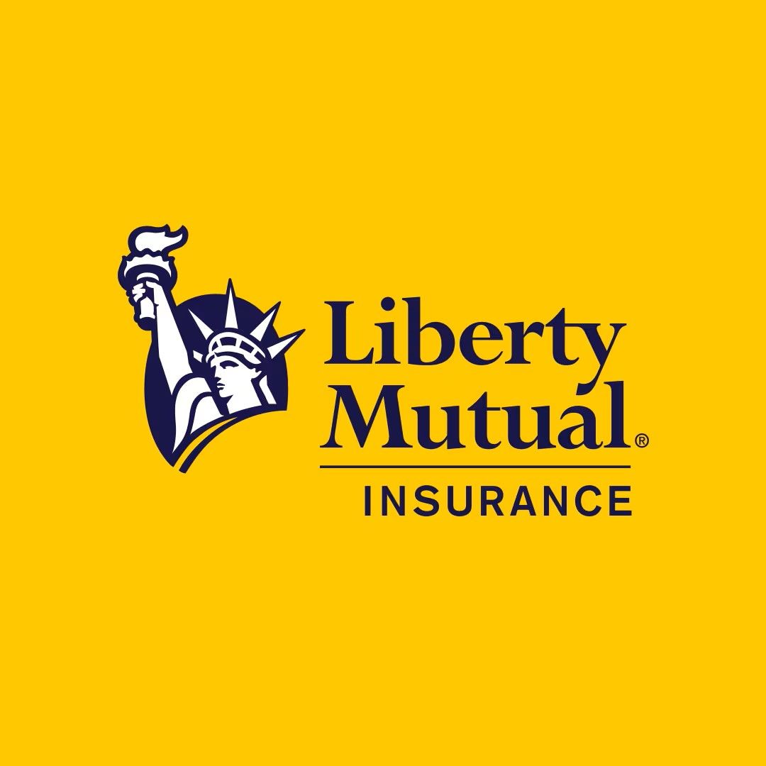 the liberty mutual insurance logo is on a yellow background .