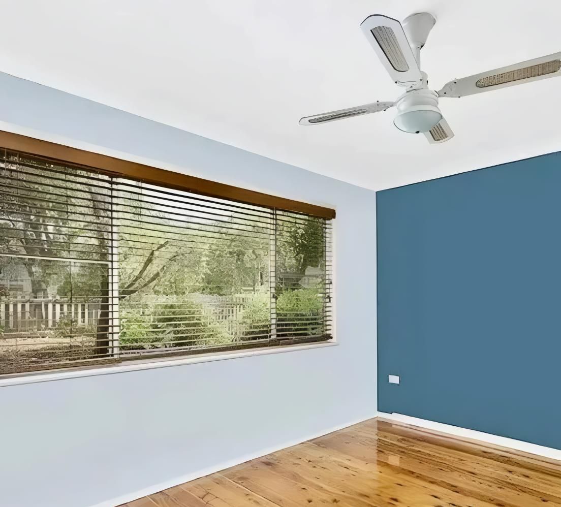 There is a Ceiling Fan in the Room and a Window With Blinds — O'Brien Painting Contractors in Mooloolaba, QLD