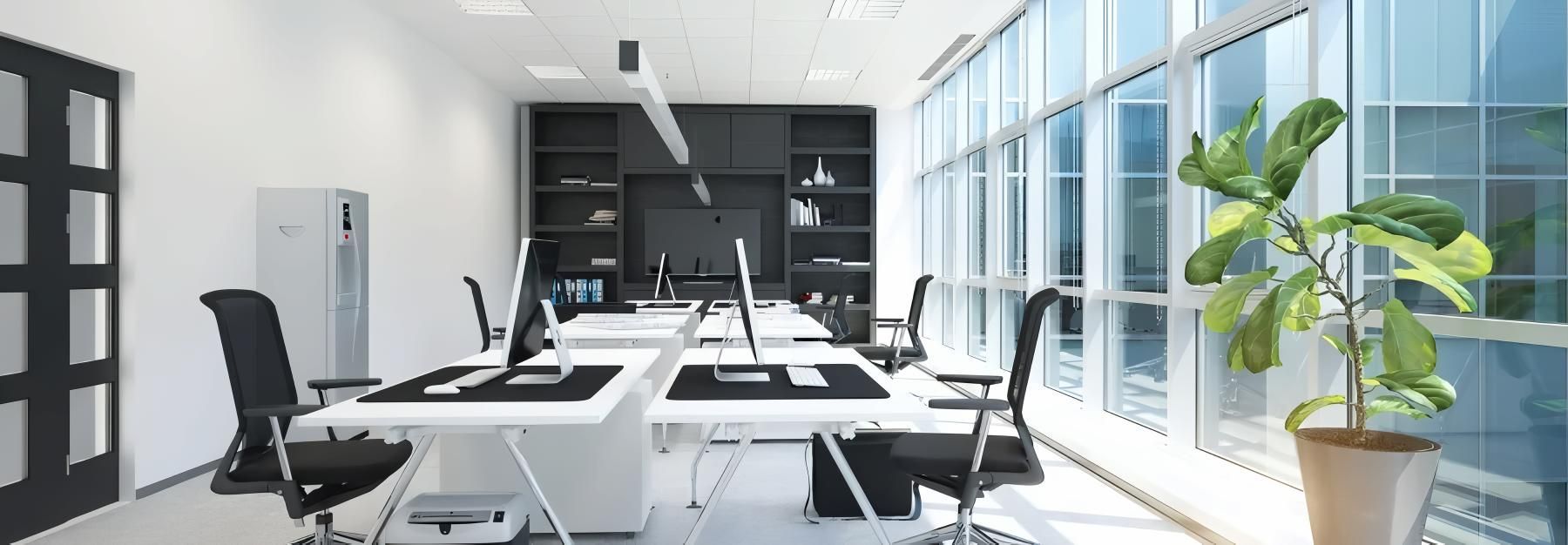 A Modern Office With a Lot of Windows — O'Brien Painting Contractors in Alexandra Headland, QLD